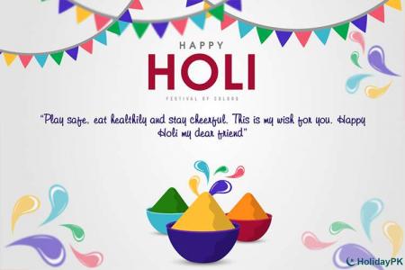 Colorful Happy Holi Festival of Colors Greeting Cards Design