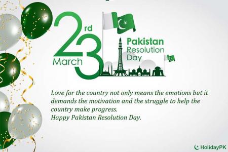 Write Wishes on 23rd March Pakistan Resolution Day Cards