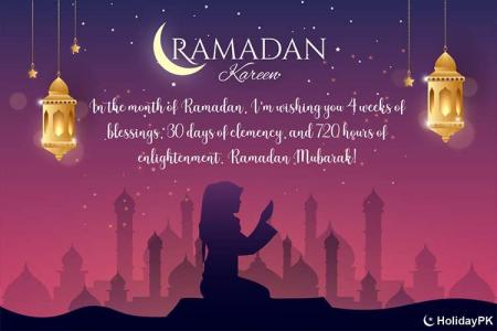 Realistic Ramadan Greeting Cards Design