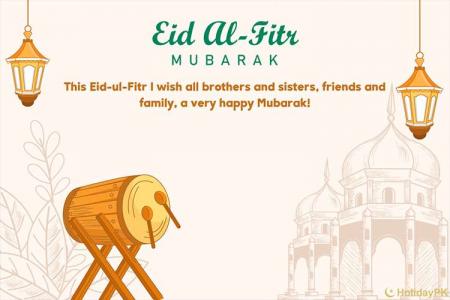 Free Hand Drawn Eid ul-Fitr Mubarak 2022 Wishes