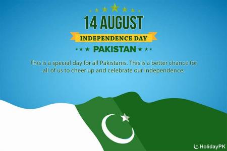 Pakistan Flag Happy Independence Day Greeting Cards