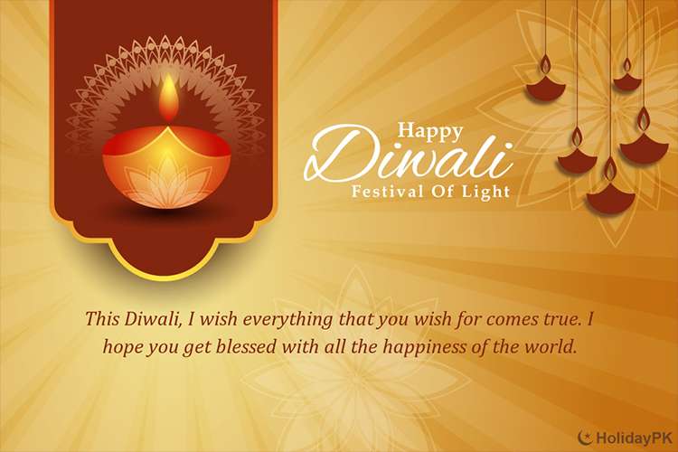 Create Luxury Gold Background Diwali/Deepavali Greeting Cards