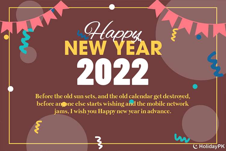 Create A New Year 2022 Greeting Card With Ribbon