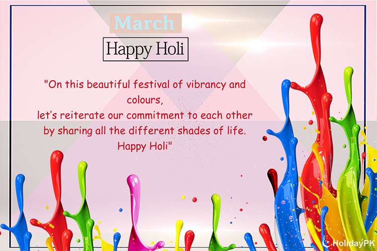 Customize Your Own Holi Greeting Card With Colorful Watercolor Background