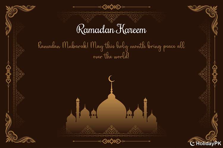 Ramadan Kareem Festival Wishes Cards Maker Online